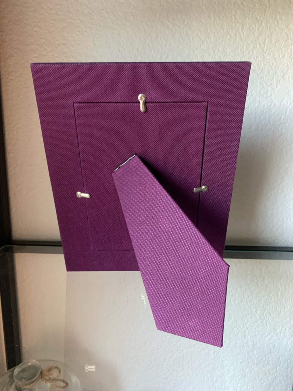 Threshold Deep Plum Purple Faux Croc Picture Frame 5x7 Decorative Photo Frame - Picture 3 of 10